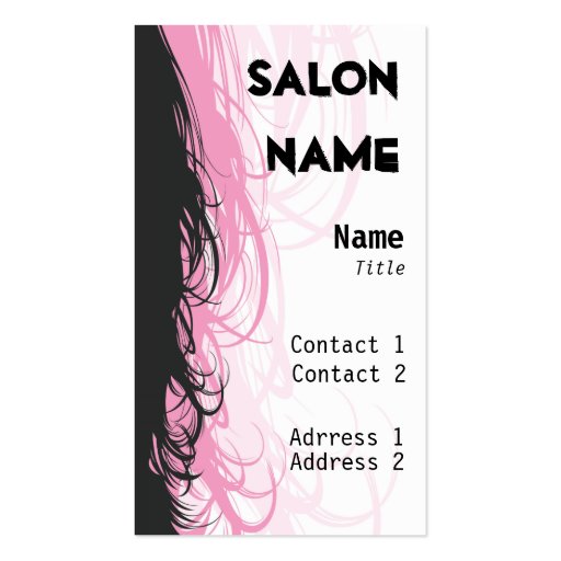 Salon Business Card - Customized (front side)