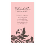 Salon Business Card Elegant Floral Brown Pink