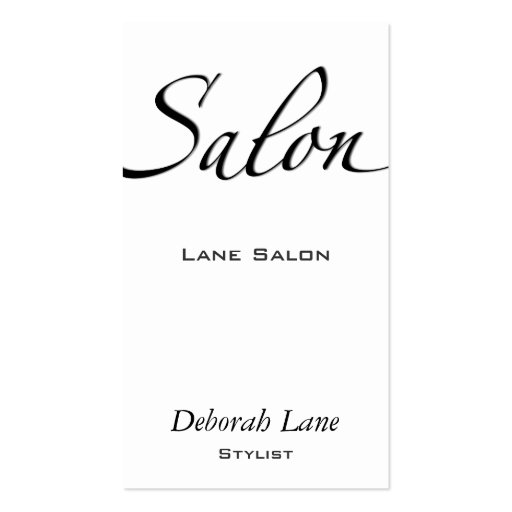 Salon Business Card Template (front side)