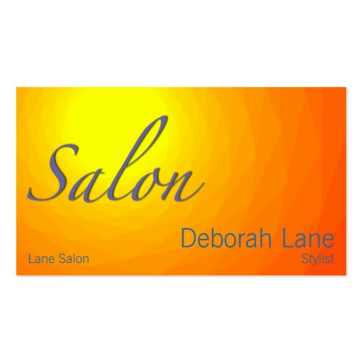 Salon Business Card Template (front side)