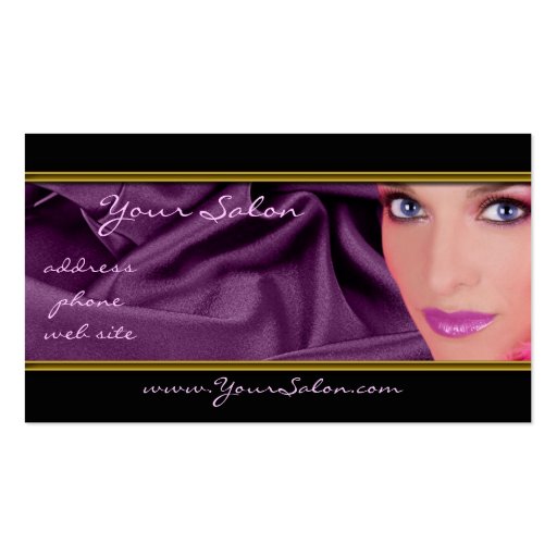 Salon Business Card, Template (front side)