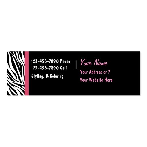 Salon Business Cards (front side)