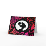 Salon Card Butterfly Woman Colorful Silhouette