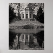 Salón de té del belvedere en negro y blanco impresiones