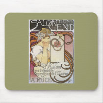 Salon des Cent. ~ Alphonse Mucha mousepads by ArtNouveauDaz Salon des Cent. ~ Alphonse Mucha mousepads