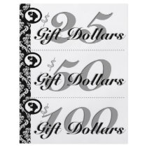 Salon Flyer Spa Gift Certificates Woman Silhouette
