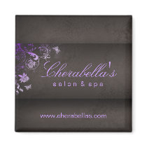 Salon Fridge Magnet Spa Butterfly purple by spacards Salon Fridge Magnet Spa Butterfly purple