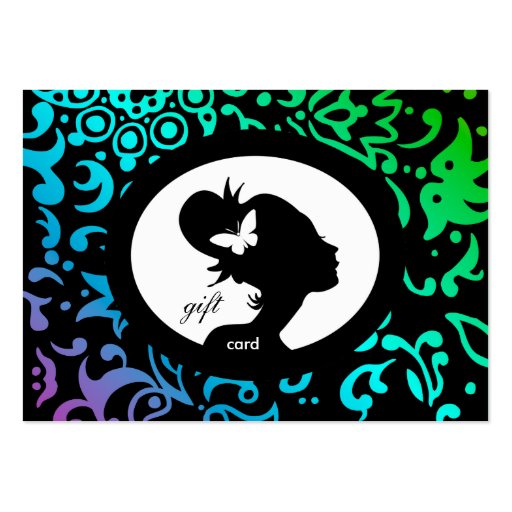 Salon Gift Card Butterfly Woman GBP Business Cards (front side)