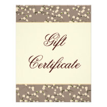 Salon Gift Card Cherry Blossom Floral Cream invitations