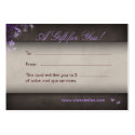 Salon Gift Card Spa Butterfly purple business cards