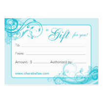 Salon Gift Card Spa Floral Swirls BB Business Card Templates