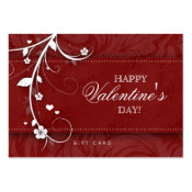 Salon Gift Card Spa Flower Floral Red Hearts profilecard