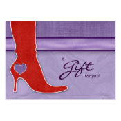 Salon Gift Card Spa Valentine's Day Heart Boot Pur profilecard
