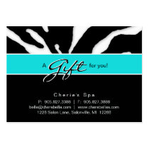 Salon Gift Card Zebra Animal Lips Blue Business Card Templates