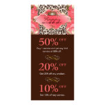 Salon GIFT CERTIFICATE Crown Leopard Coral Brown Rack Cards