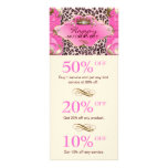Salon GIFT CERTIFICATE Crown Leopard Pink Cream Rack Card Template