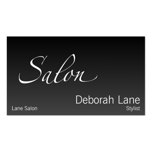 Salon Gradient Dark Business Card Templates (front side)