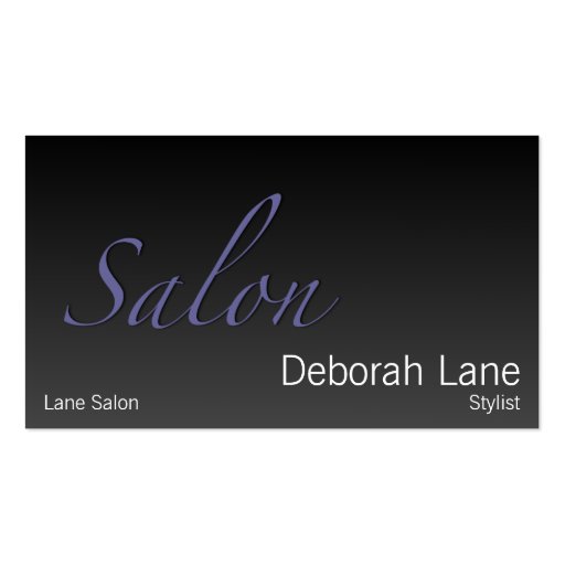 Salon Gradient Dark Business Cards (front side)