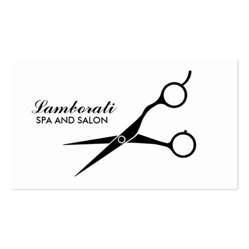Salon Hair Stylist Hairdresser Professional White Business Card Templates (front side)