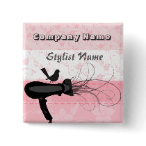 Salon Hairstylist Mockingbird Button