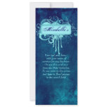 Salon Invite Floral Grunge Blue Denim