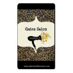 Salon Leopard Print Business Card Template