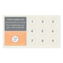 Salon Loyalty Business Card Stamp Card