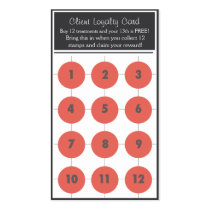Salon Loyalty Business Card Stamp Card