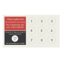 Salon Loyalty Business Card Stamp Card