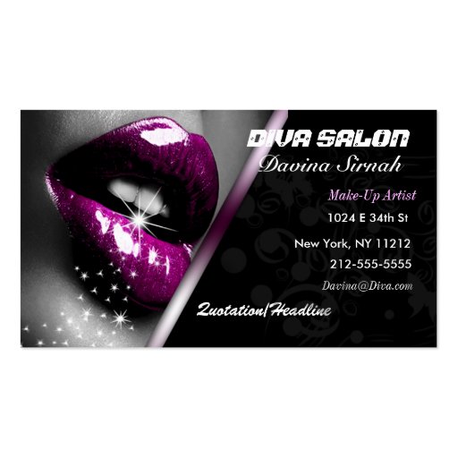 Salon/ Makeup Artist Business Card (front side)