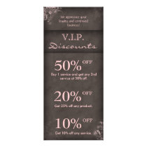 Salon Marketing Card Salon Spa Floral Vintage Taup Custom Rack Card