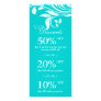 Salon Marketing Cards Elegant Floral Blue White 2 Rack Card Template