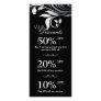 Salon Marketing Cards Elegant Floral Silver Black Customized Rack Card