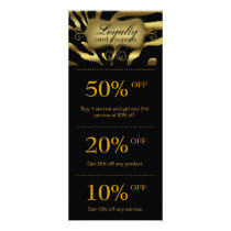 Salon Marketing Cards Gold Animal Zebra Rack Card Design