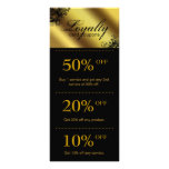 Salon Marketing Cards Gold Floral Butterfly Personalized Rack Card