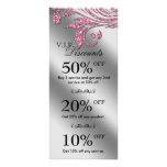 Salon Marketing Cards Jewelry Sparkle Pink Silver rack cards
