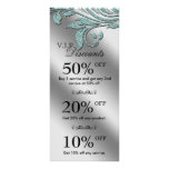 Salon Marketing Cards Jewelry Sparkle Teal Silver rack cards