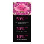 Salon Marketing Cards Leopard Jewelry Crown Pink Rack Card