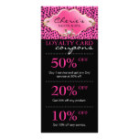 Salon Marketing Cards Leopard Jewelry Pink Gold Custom Rack Cards