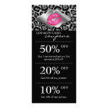 Salon Marketing Cards Leopard Pink Glossy Lips Full Color Rack Card