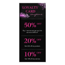 Salon Marketing Cards Pink Floral Rack Card
