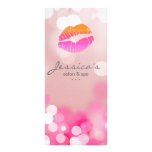 Salon Marketing Cards Pink Lips &amp; Lights Personalized Rack Card