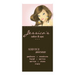 Salon Marketing Cards Pretty Woman Pink Personalized Rack Card