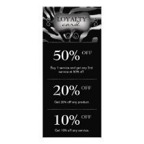 Salon Marketing Cards Silver Zebra Personalized Rack Card