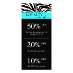 Salon Marketing Cards Zebra Blue Black Custom Rack Cards