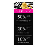 Salon Marketing Cards Zebra Pink Blonde Tanning rack cards