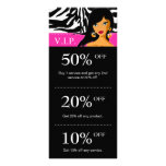 Salon Marketing Cards Zebra Pink Ethnic rack cards