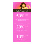 Salon Marketing Cards Zebra Pink Tanning Brunette Rack Card Template