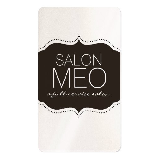 SALON MEO BUSINESS CARDS (front side)