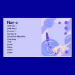 SALON NAILPOLISH BEAUTY FASHION SPA BLUES CARTOON business cards